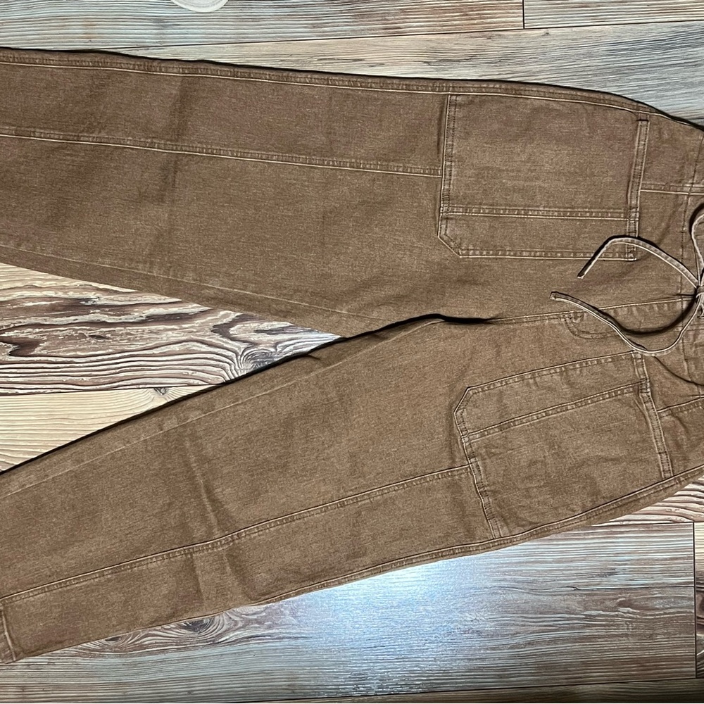 Flamingals Women's Tan barrel Jeans